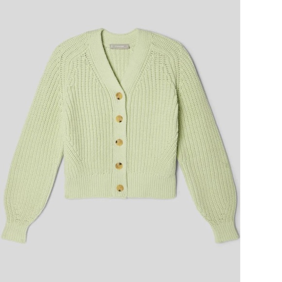 The Texture Cotton Cardigan - seafoam green - Picture 2 of 6